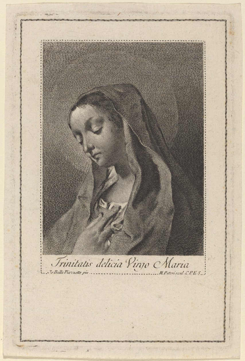 Trinitatis delicia Virgo Maria - Marco Alvise Pitteri after Giovanni Battista Piazzetta