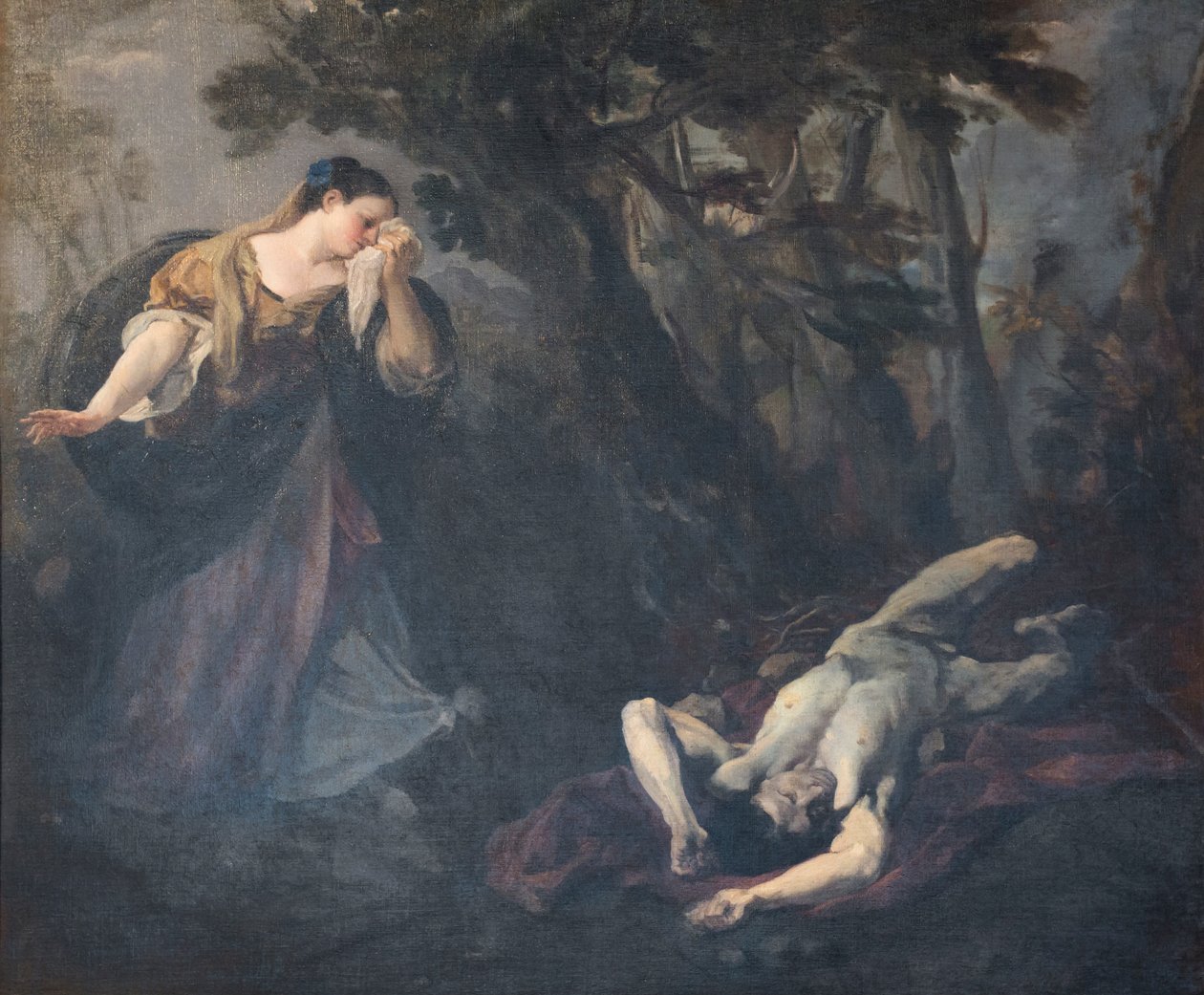 Sainte Marguerite de Cortone trouve le corps de son amant - Marco Benefial