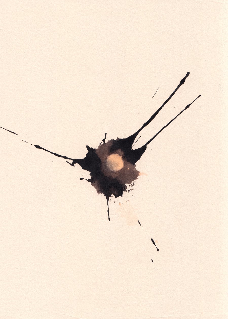 Blot 2, 2018 (encre et eau de Javel sur papier) - Marco Campedelli