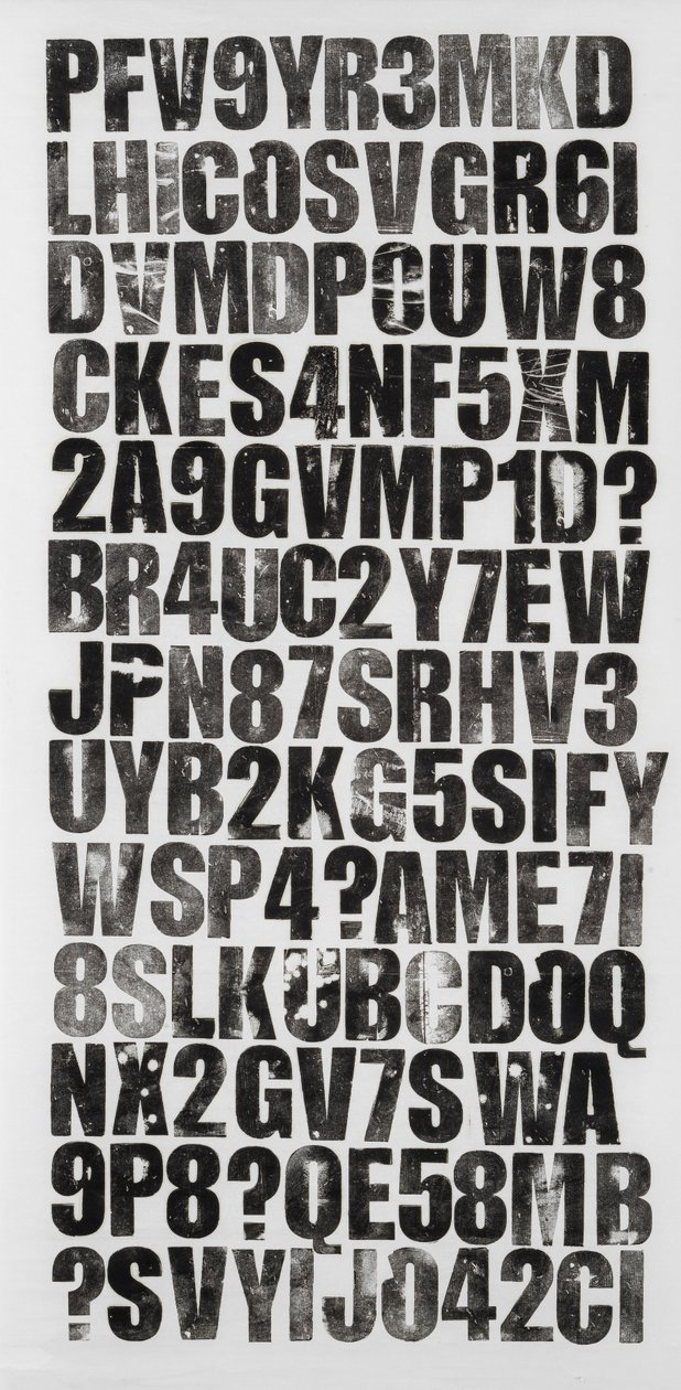 Codex, 2018 (impression typographique sur papier de riz) - Marco Campedelli