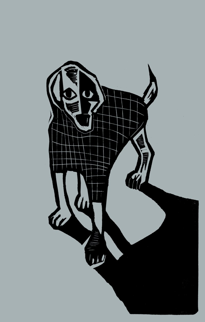 Chien, 2023 (linoléum sur papier) - Marco Campedelli