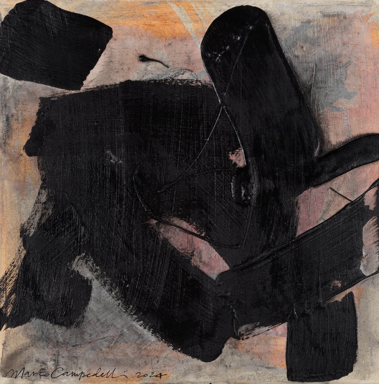 Materica #02, 2024 (acrylique sur toile) - Marco Campedelli