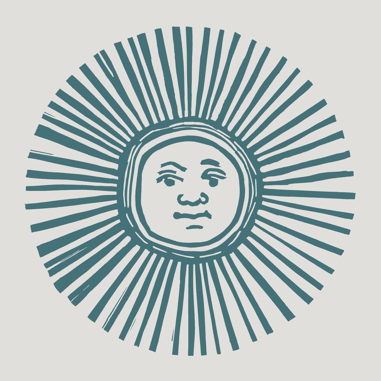 Sol Invictus, 2023 (linoléum sur papier) - Marco Campedelli