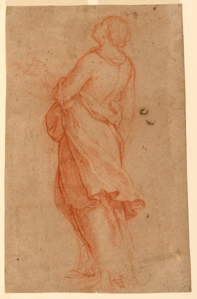 Dessin, une jeune femme (Sainte Marie-Madeleine sous la croix), 1550-75 - Marco Pino
