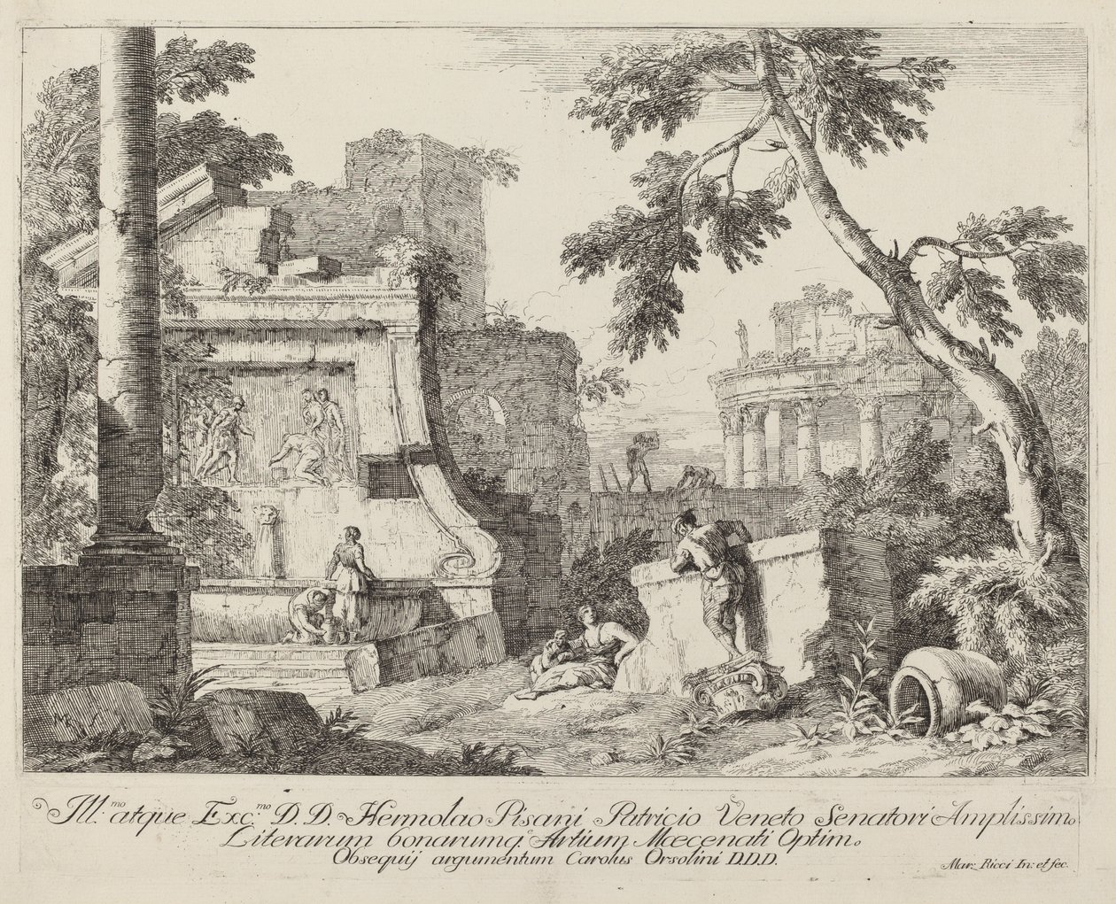 Paysage avec ruines - Marco Ricci