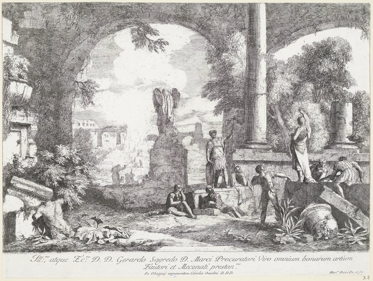 Paysage avec ruines - Marco Ricci