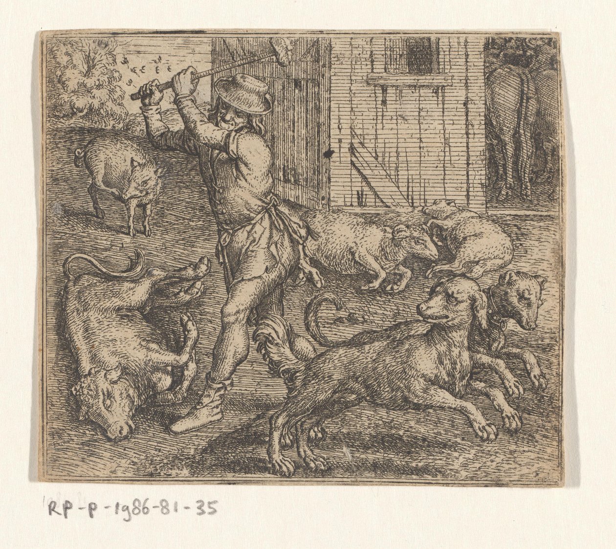Fable du fermier et de ses chiens - Marcus Gheeraerts (I)