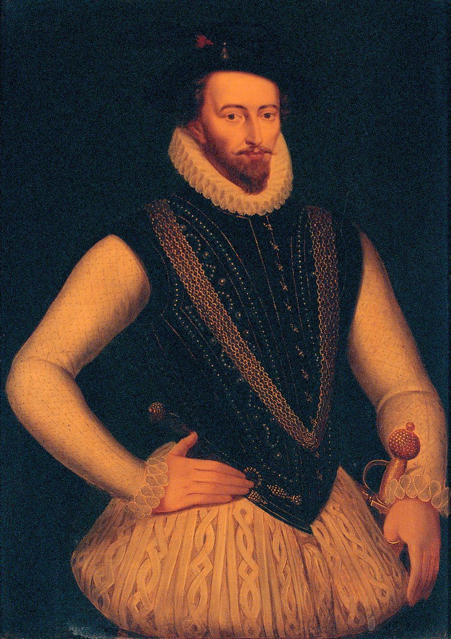 Portrait de Sir Walter Raleigh - Marcus Gheeraerts