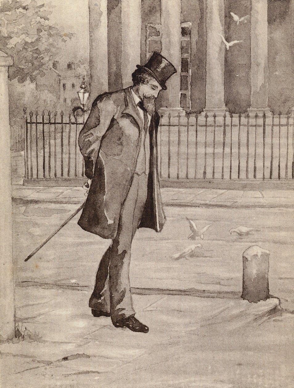 Charles Dickens, écrivain anglais (lithographie) - Margaret Baillie Saunders