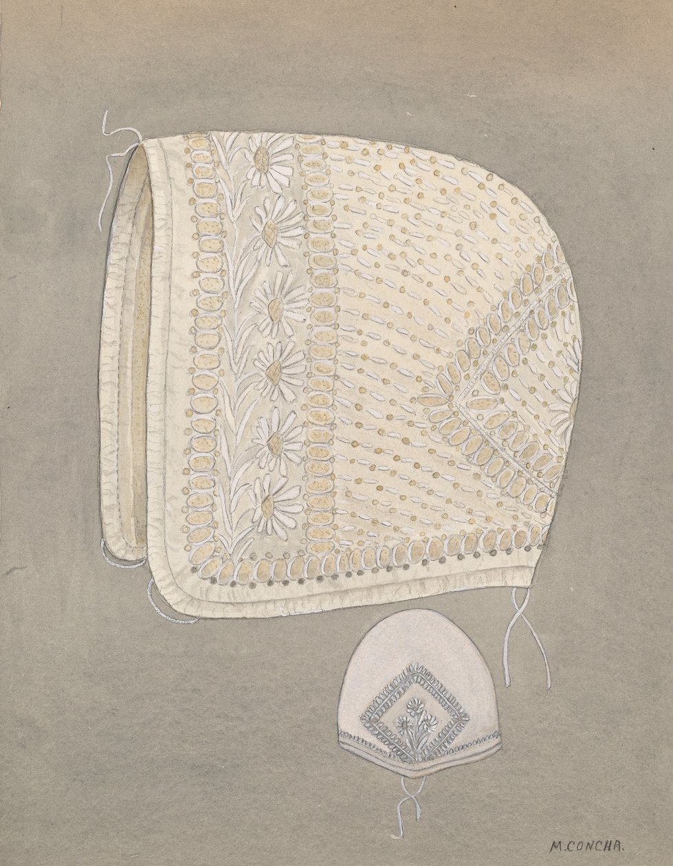 Bonnet de bébé, vers 1937 - Margaret Concha