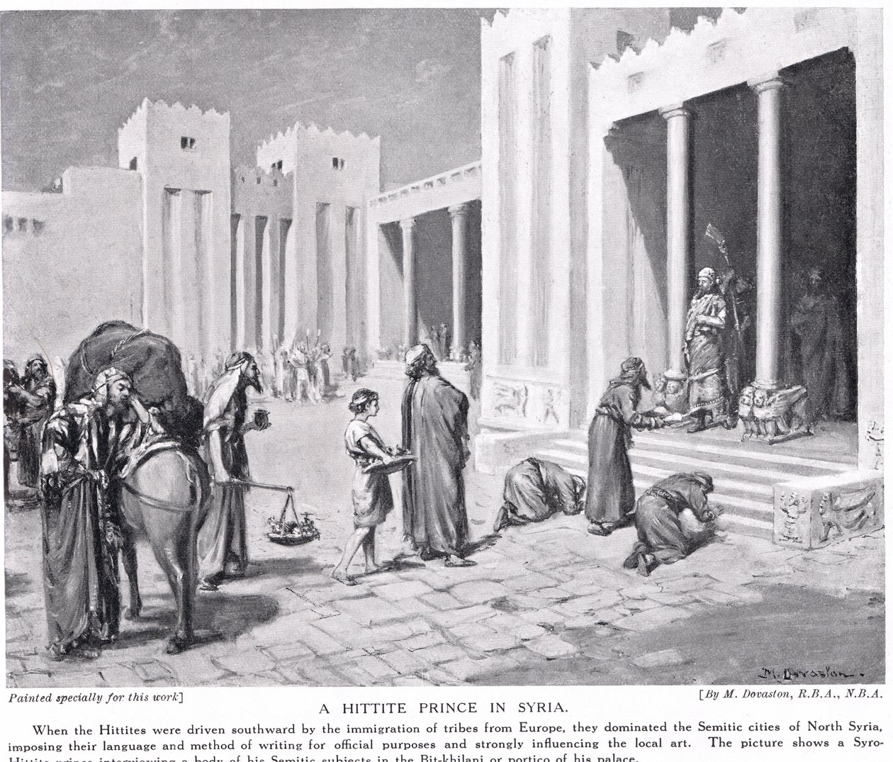 Prince hittite en Syrie, illustration tirée de "Hutchinson