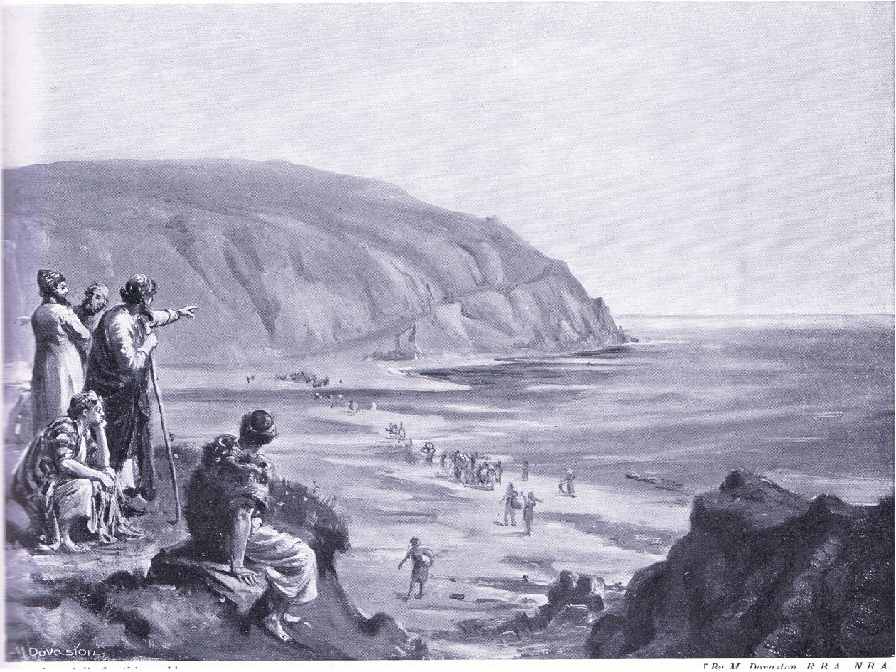 Arrivée des fondateurs de la Phénicie (litho) - Margaret Dovaston