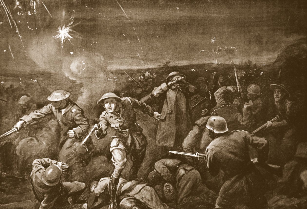 Le capitaine temporaire A.C.T. White menant une contre-attaque et chassant l