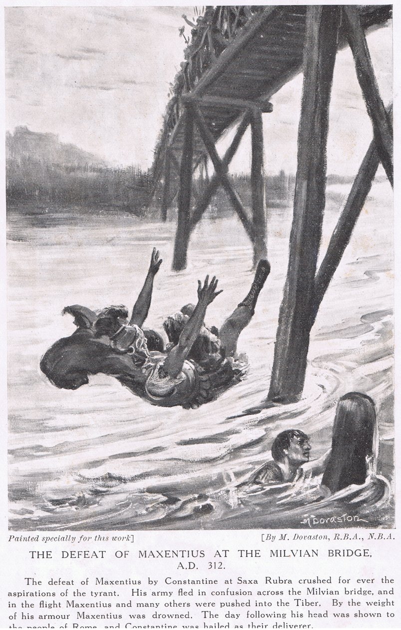 La défaite de Maxence au pont Milvius en 312 après J.-C. - Margaret Dovaston