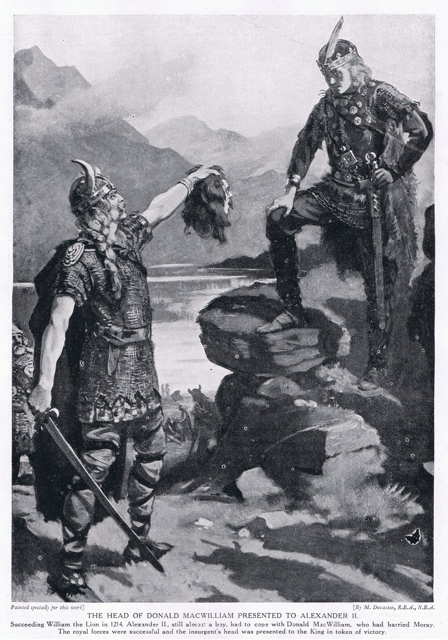 La tête de Donald MacWilliam présentée à Alexandre II AD1214 - Margaret Dovaston