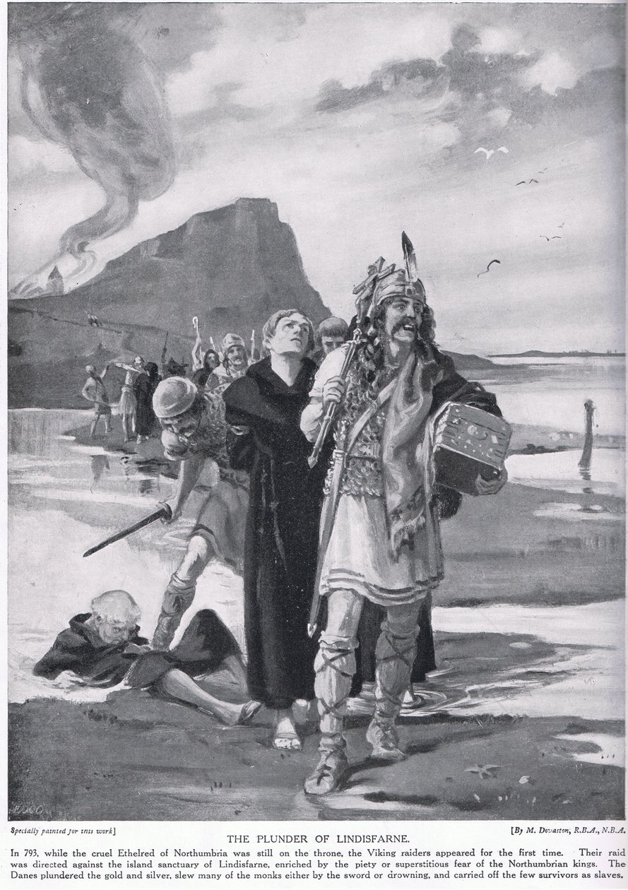 Le pillage de Lindisfarne AD793 - Margaret Dovaston