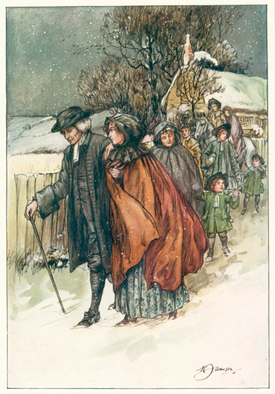Le vicaire de Wakefield par Oliver Goldsmith (lithographie couleur) - Margaret Jameson