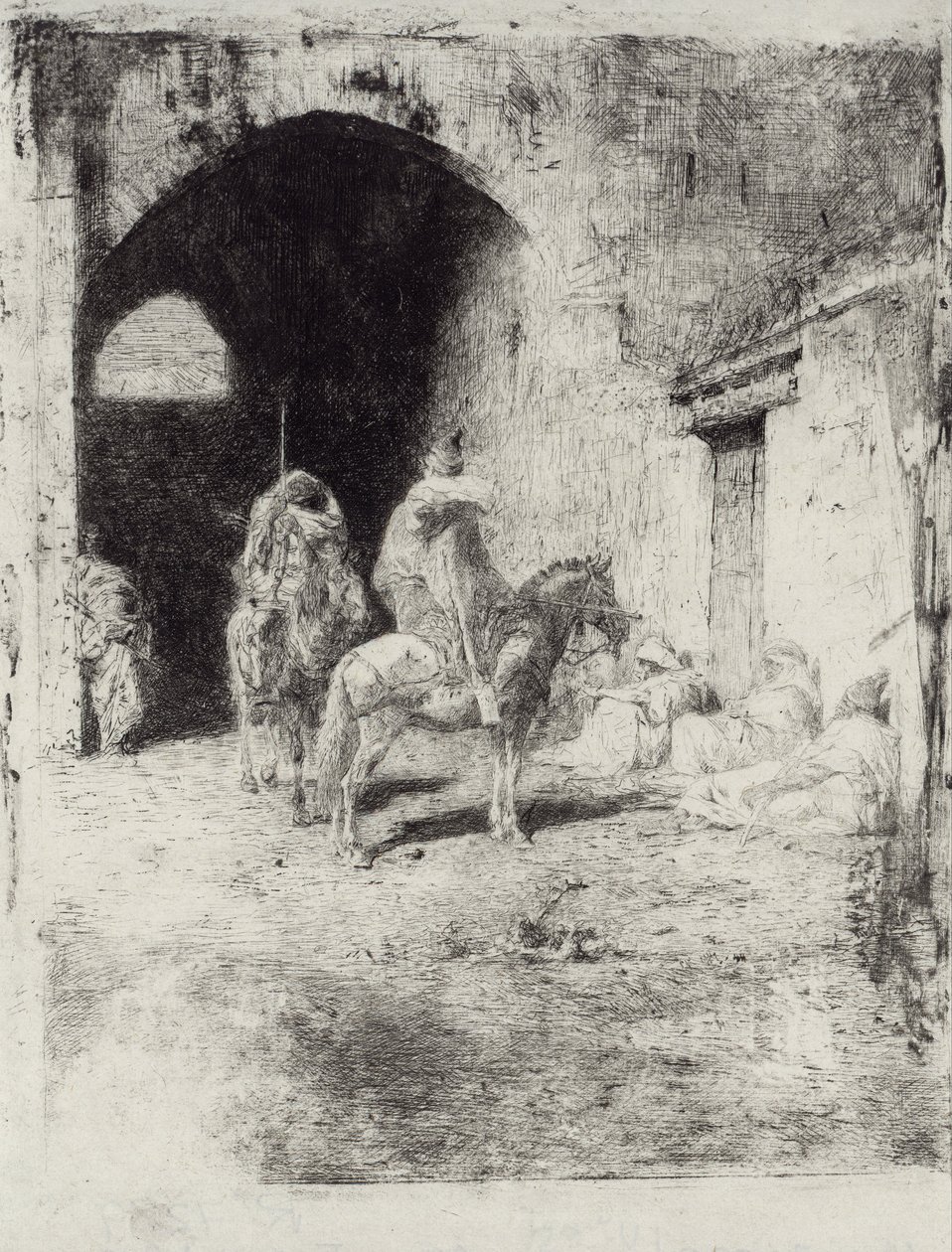 Gardien de casbah à Tétouan - Marià Fortuny Marsal