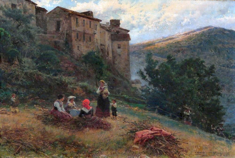 Paysage et paysannes d