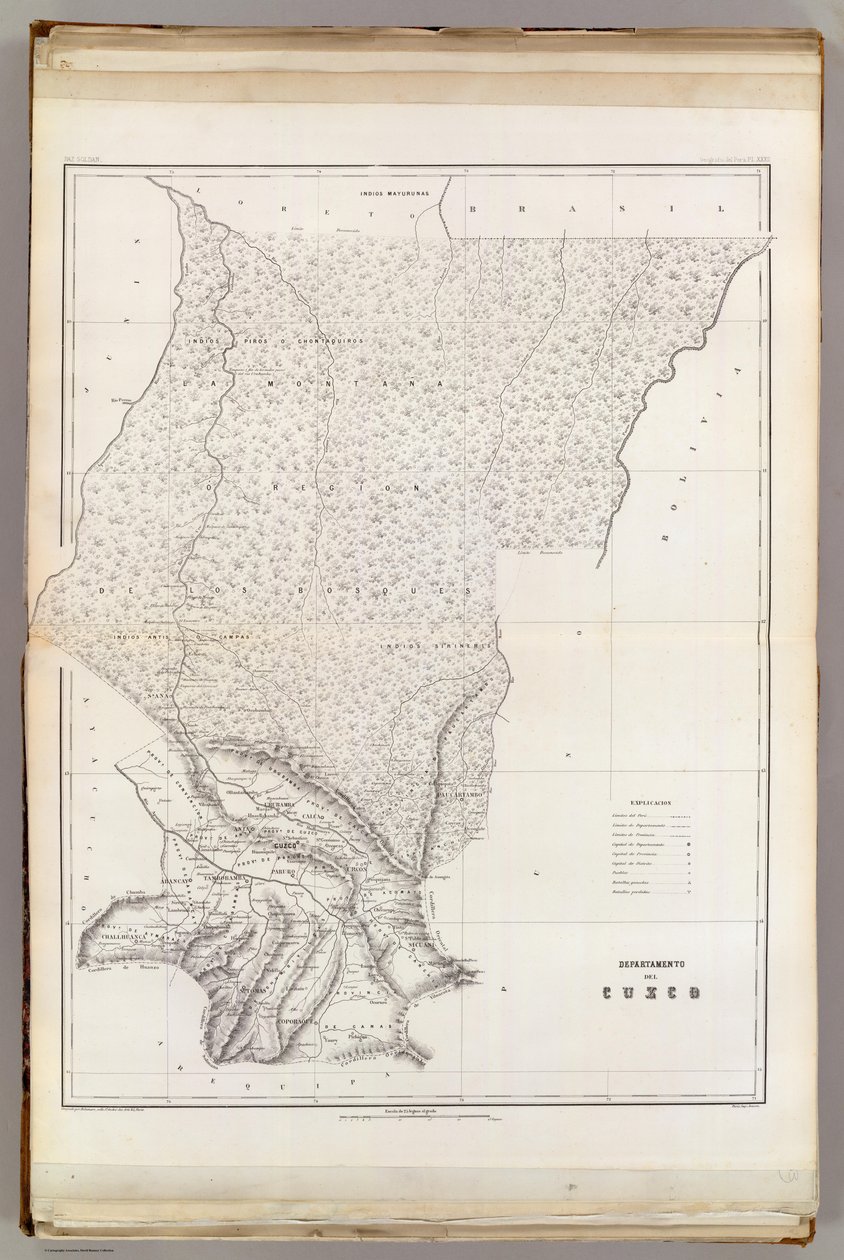 Carte de Cuzco - Mariano Felipe Paz Soldan