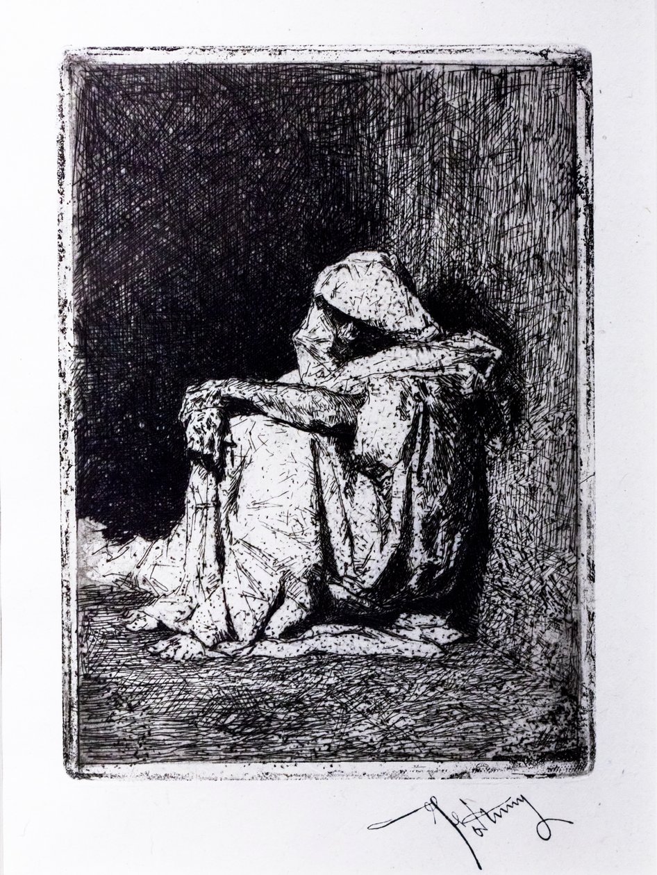 Arabe assis - Mariano Fortuny