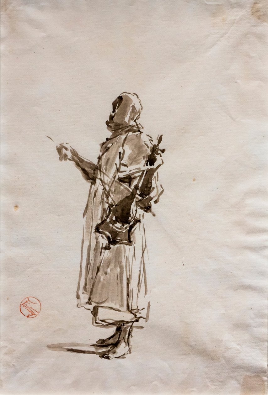 Étude pour le tableau "Musiciens arabes", vers 1872 (lavis d