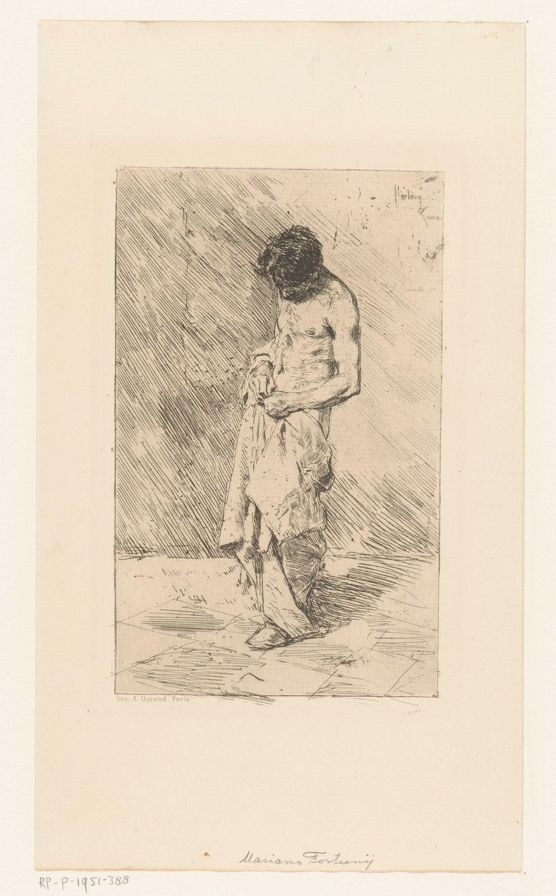 Modèle masculin debout - Mariano José María Bernardo Fortuny y Carbó