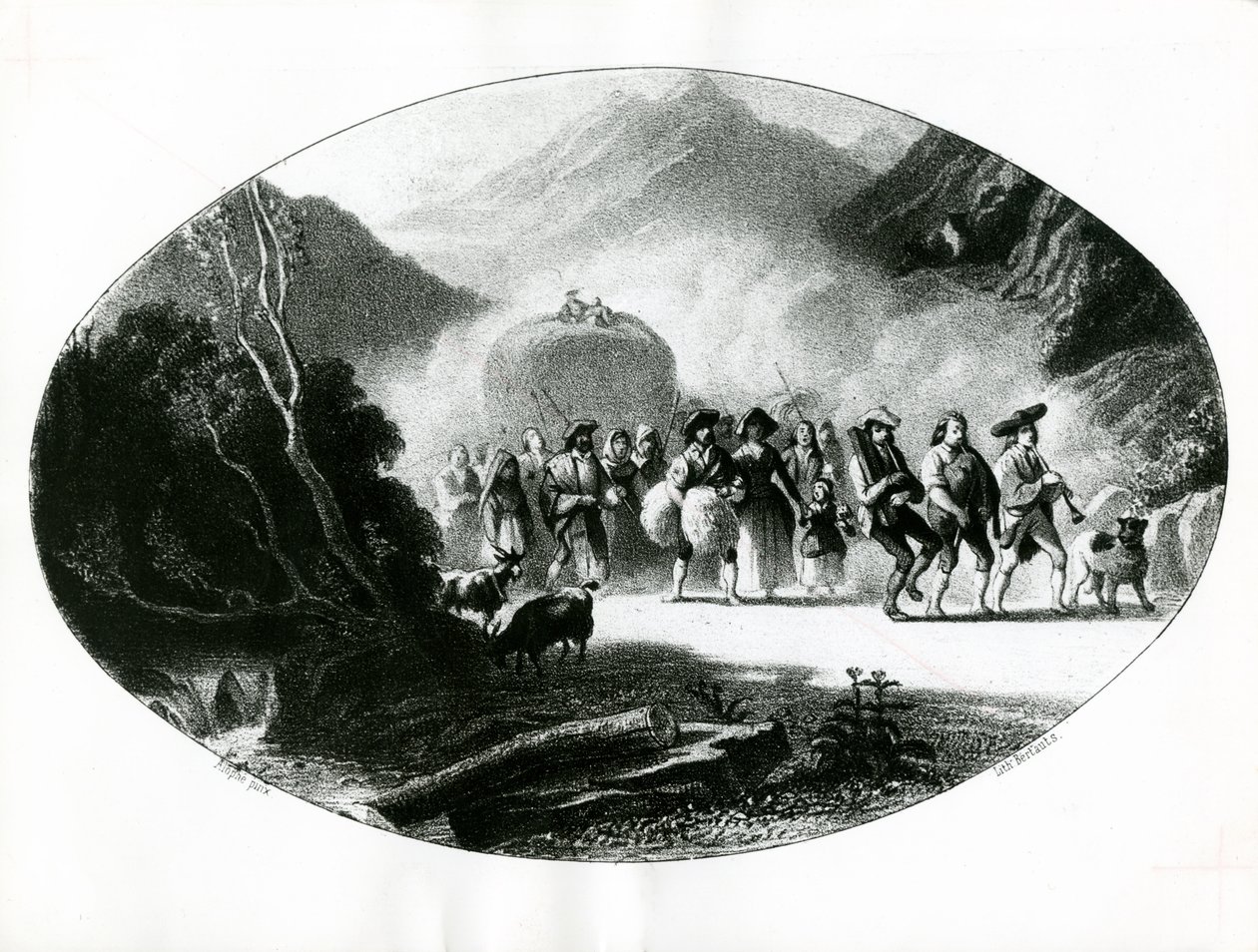 Retour de la moisson, 1842 - Marie Alexandre Alophe
