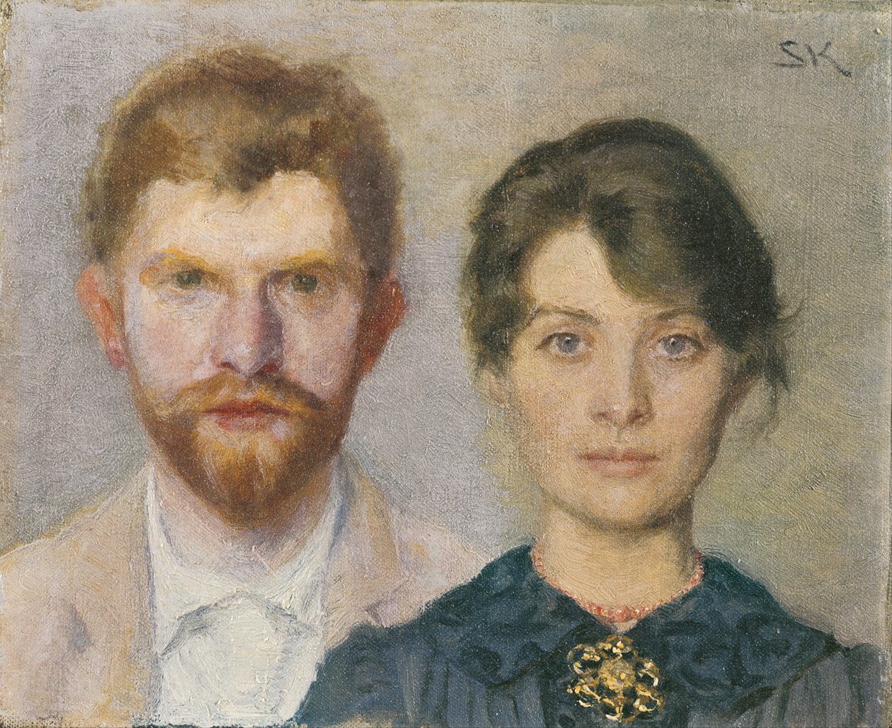 Double portrait de Marie et P.S. Kroyer - Marie Krøyer