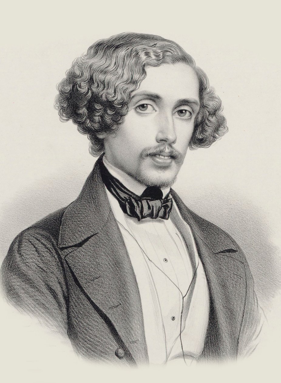 Portrait du pianiste et compositeur Julius Schulhoff 1825-1898, 1850 - Marie Alexandre Menut Alophe