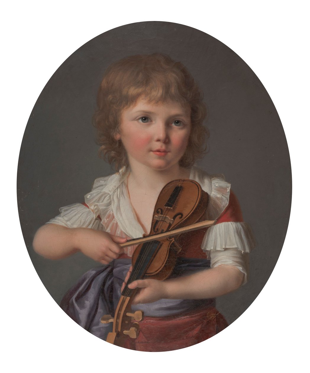 Maître Henri Gabiou jouant du violon - Marie Victoire Lemoine