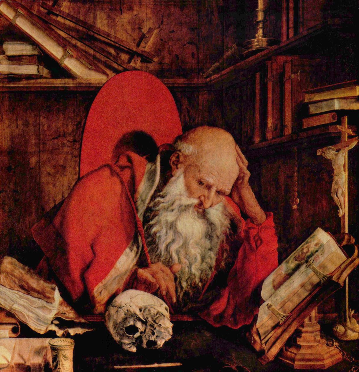 French : Saint Jérôme dans sa cellule St. Jerome in his Cell - Marinus van Reymerswaele