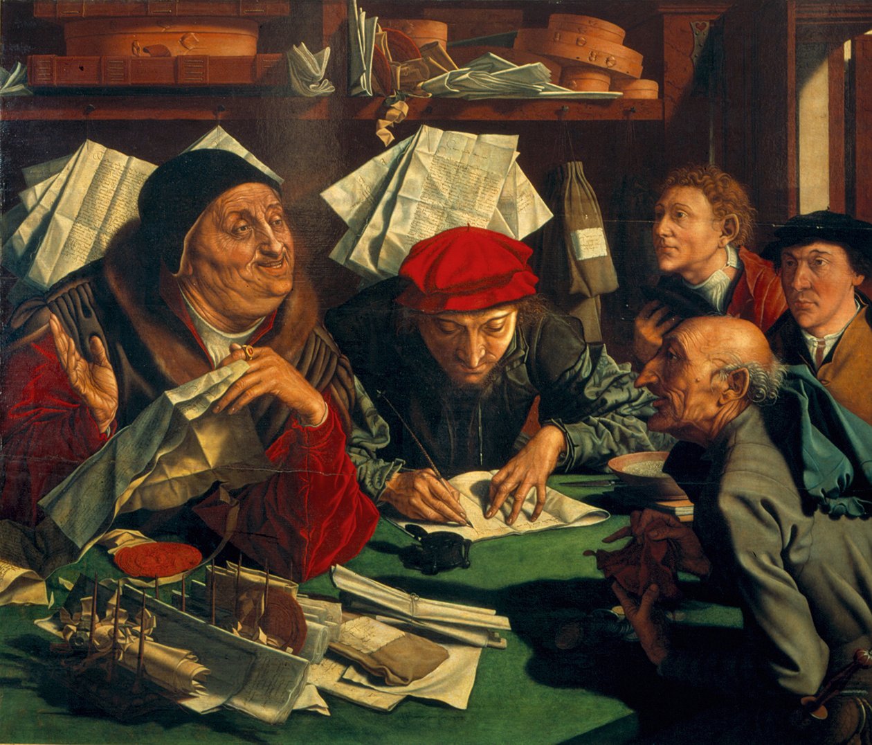 Le bureau des avocats, 1545 - Marinus van Roejmerswaelen