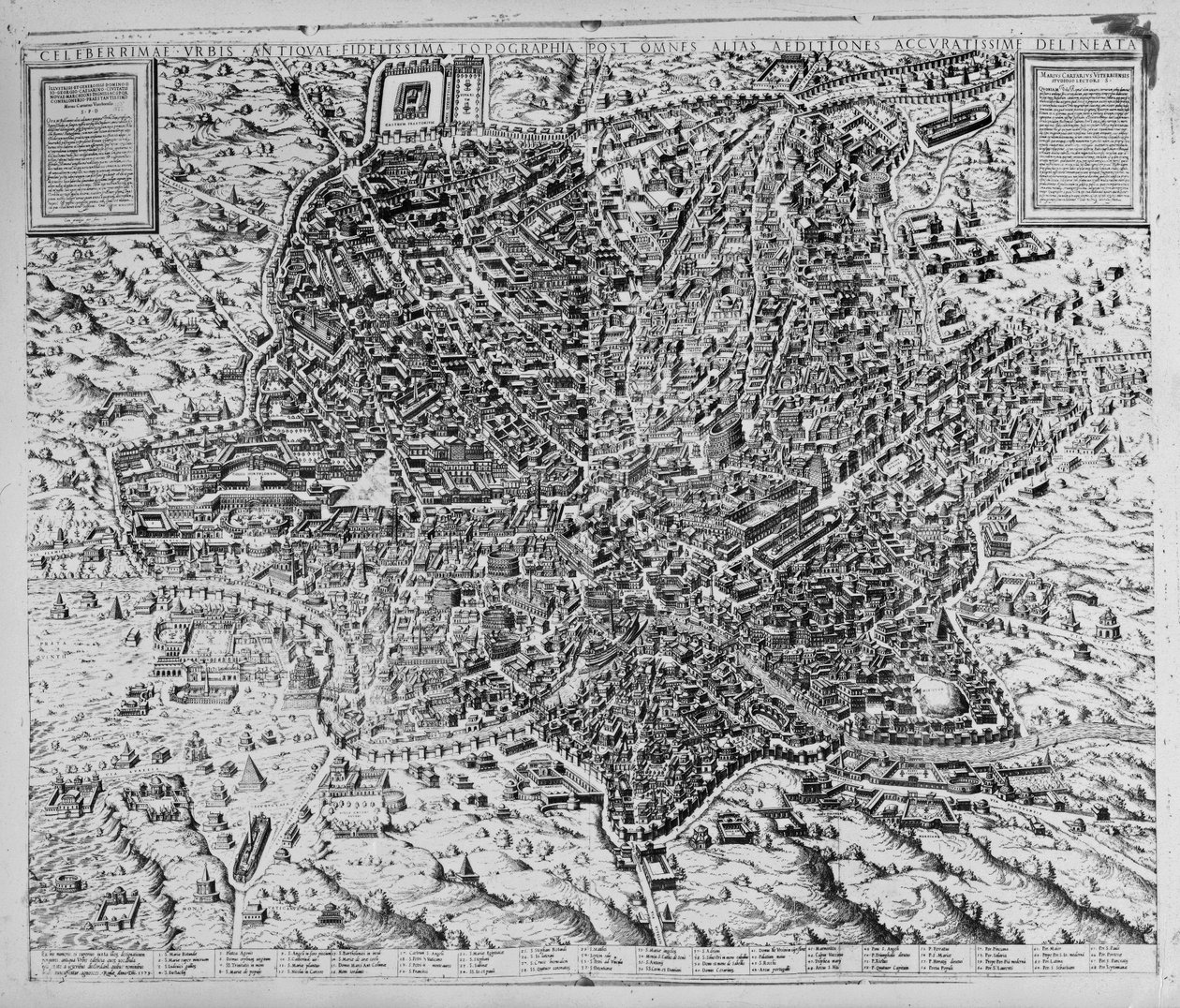 Carte de Rome, 1579 - Mario Cartaro