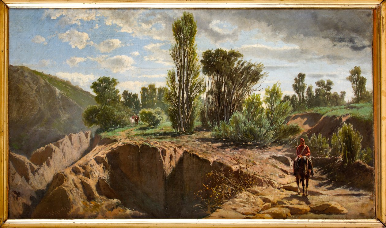 Paysage avec des Garibaldiens à cheval - Mario Di Scovolo