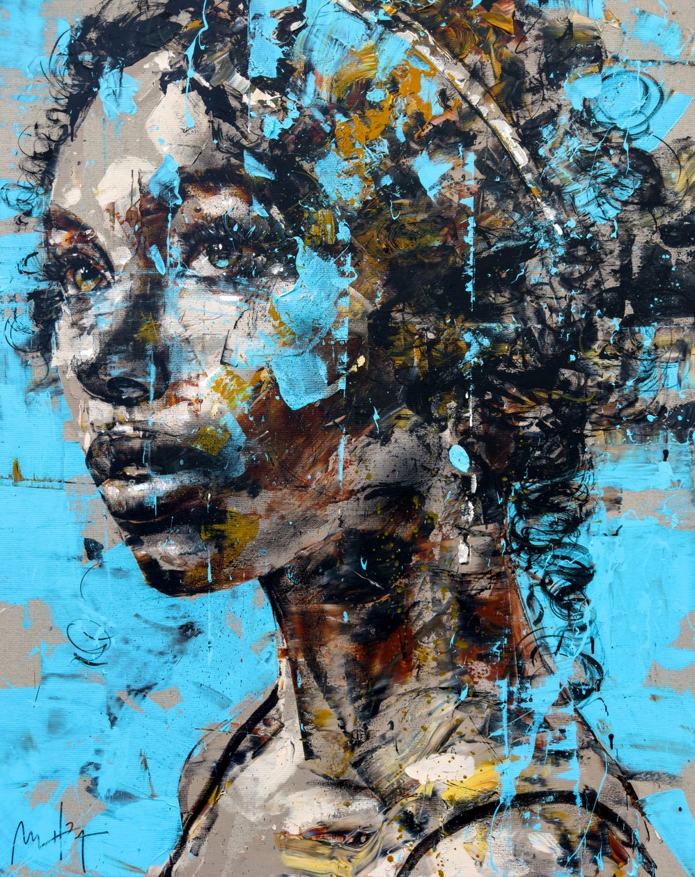 Giselle, 2024 (acrylique et huile sur toile retournée) - Mario Henrique