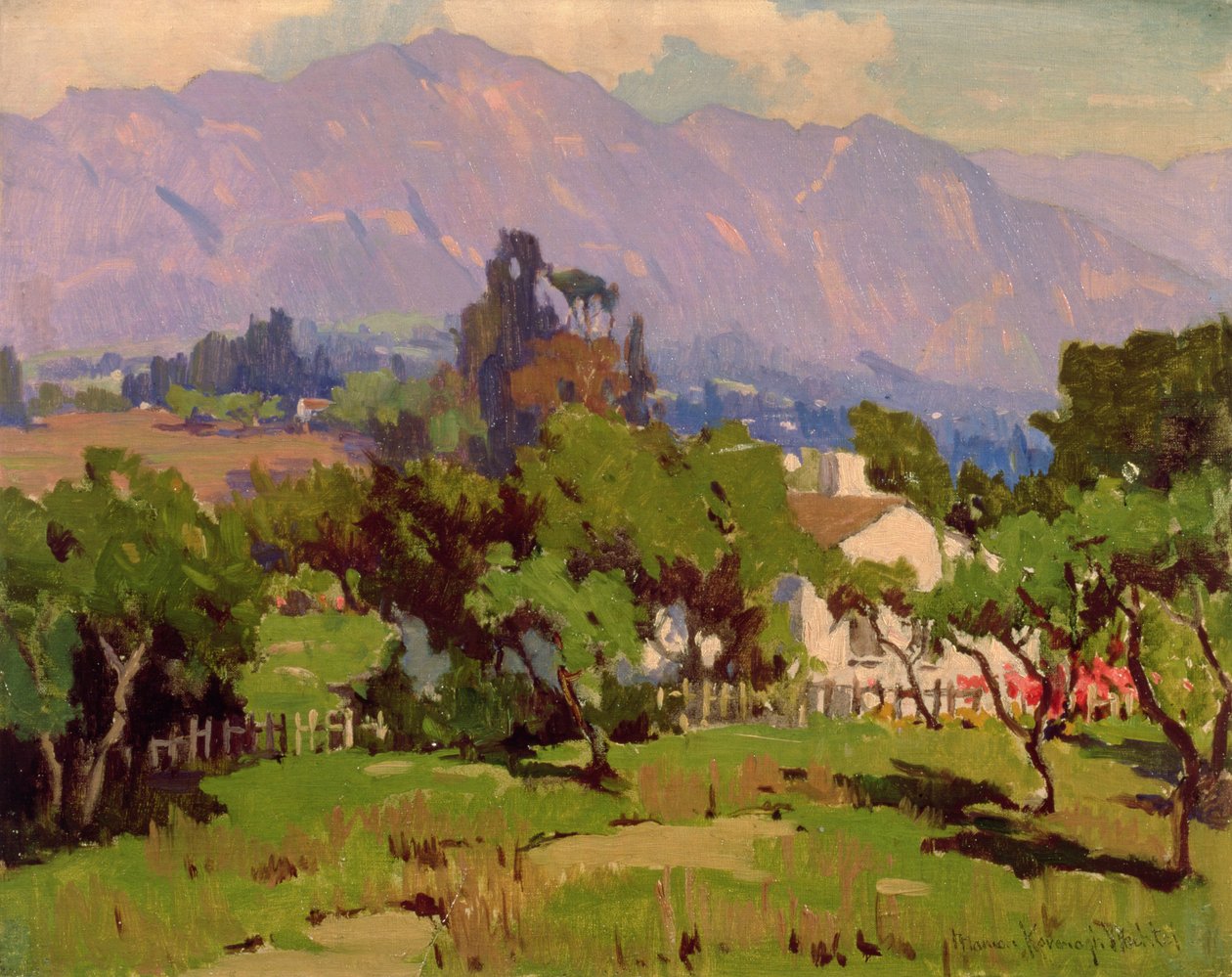 Paysage du sud de la Californie (huile sur toile) - Marion Kavanagh Wachtel