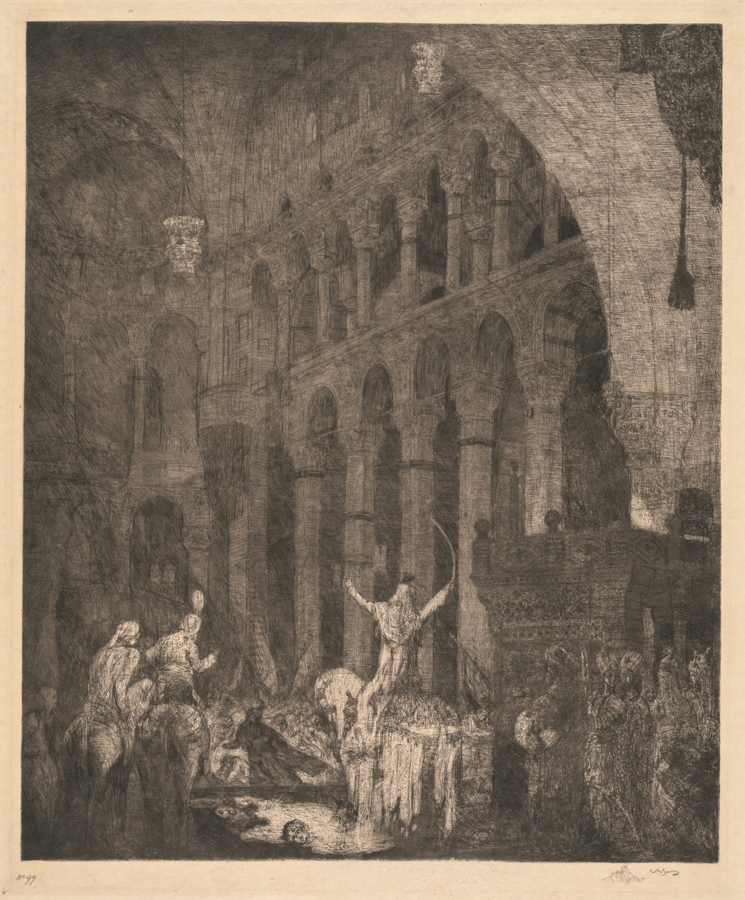 Mohammed II dans la Sainte-Sophie - Marius Alexander Jacques Bauer