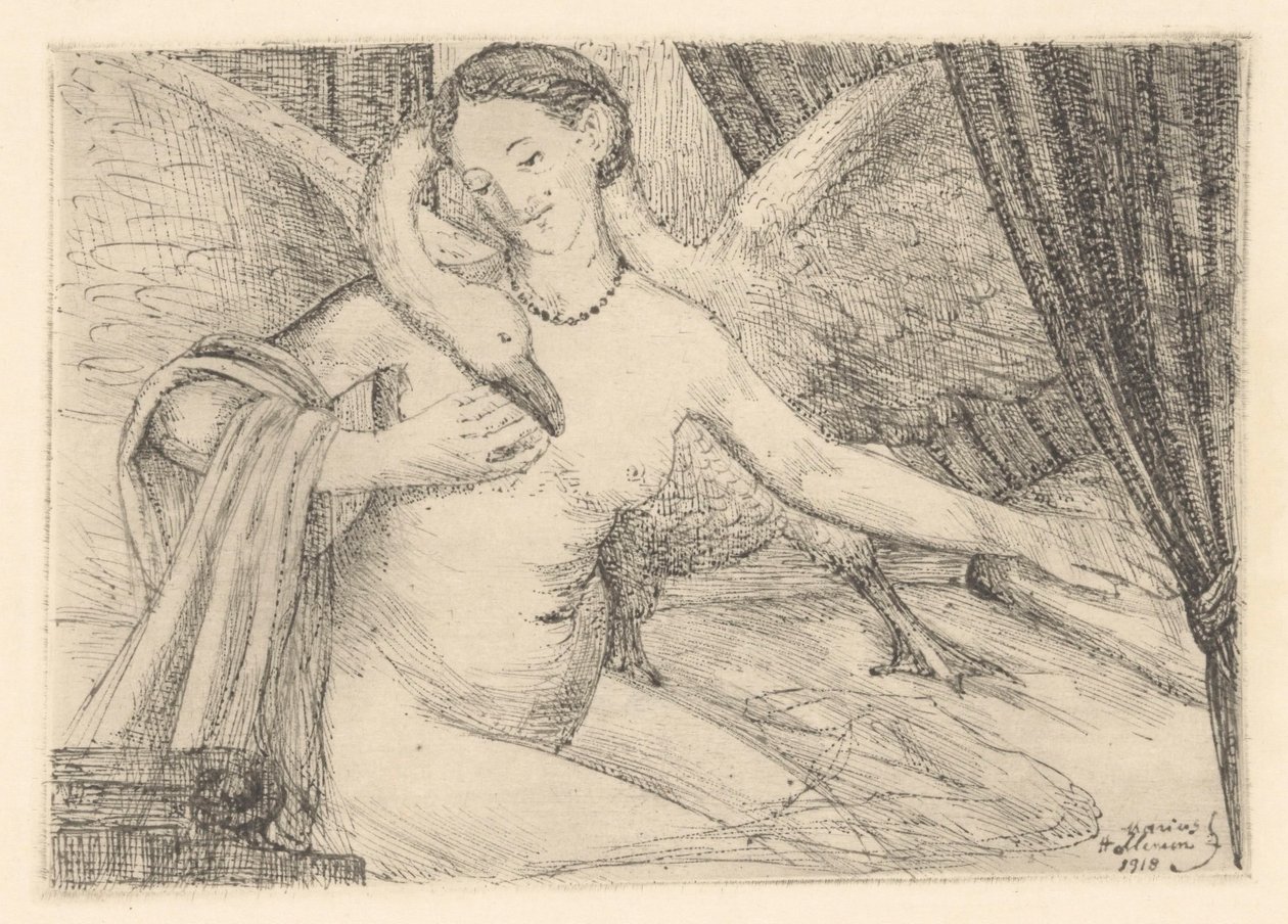 Léda et le cygne - Marius Holleman