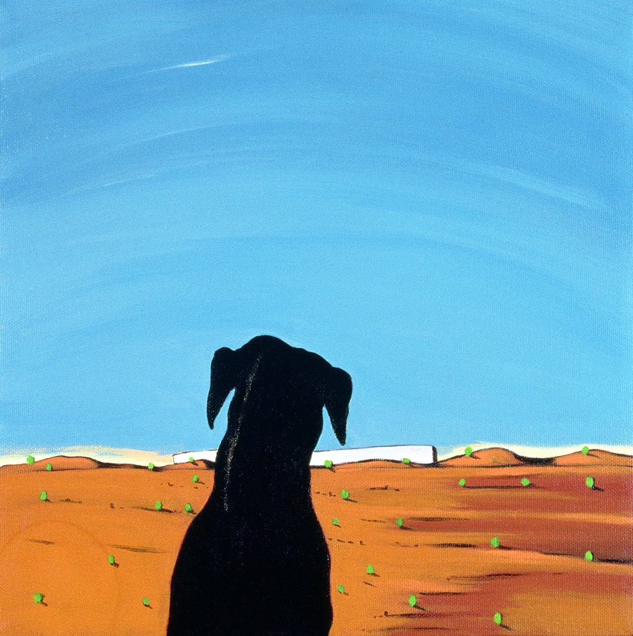 Chien noir à Chestertown - Marjorie Weiss