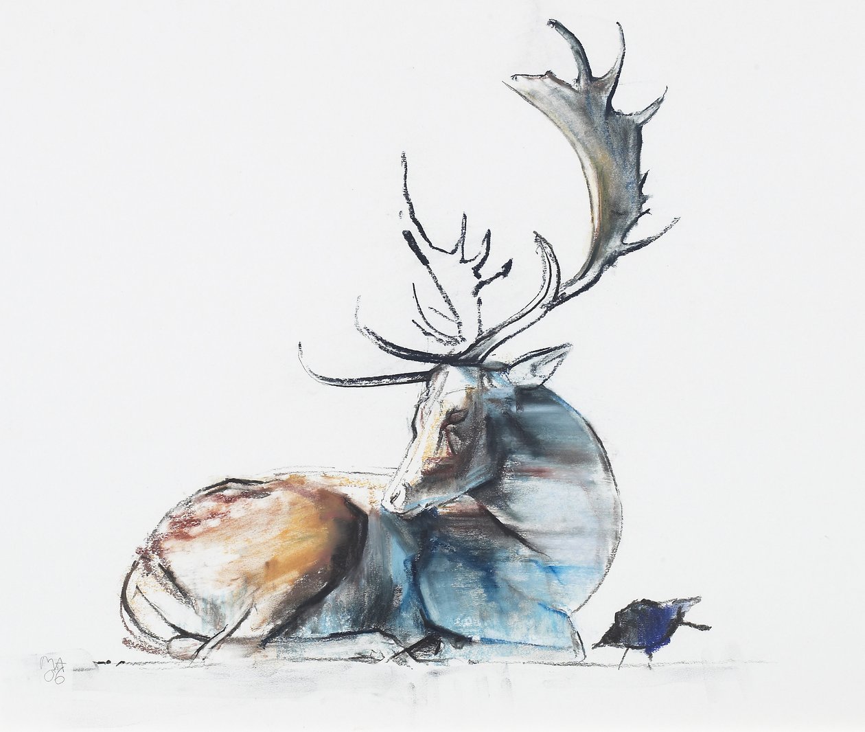Cerf et oiseau, 2006 - Mark Adlington