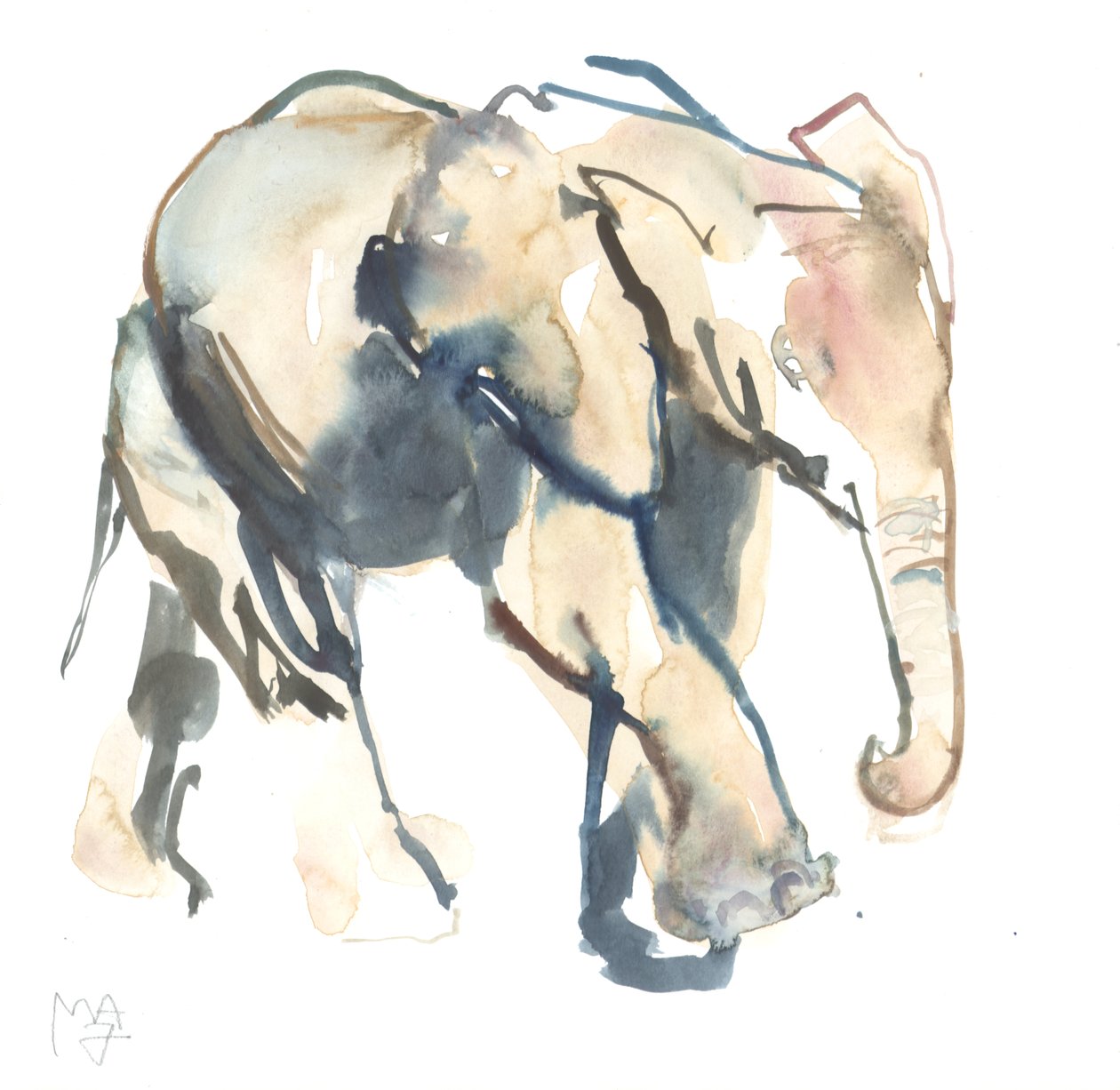 Éléphanteau, Loisaba, 2017 - Mark Adlington