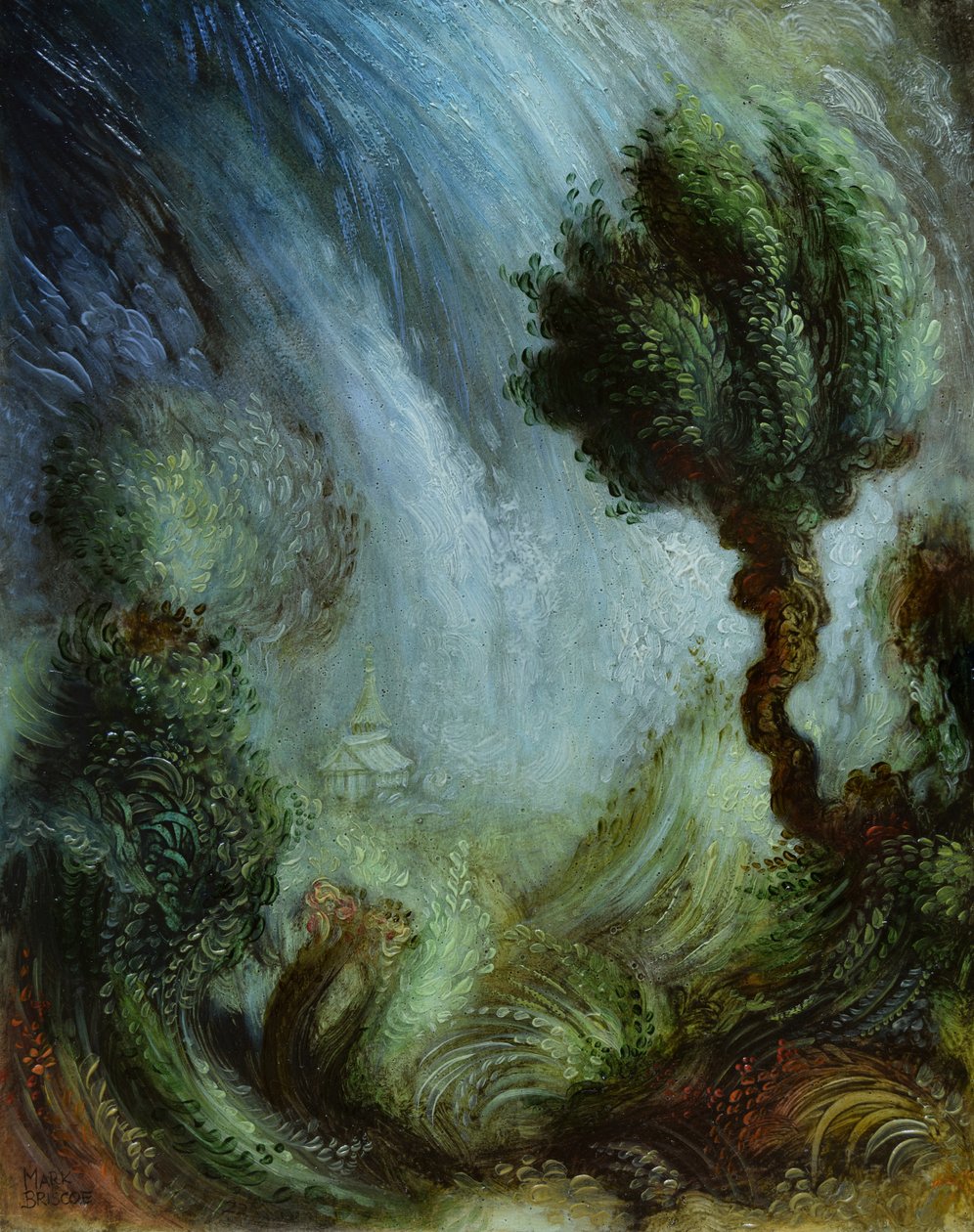 Tranquil Turmoil, 2022 (huile sur panneau) - Mark Briscoe