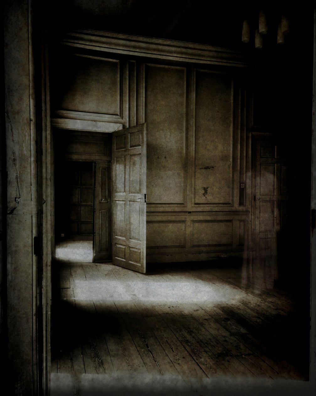 Pièce lambrissée avec figure éthérée..., 2015 (photo) - Mark Gordon