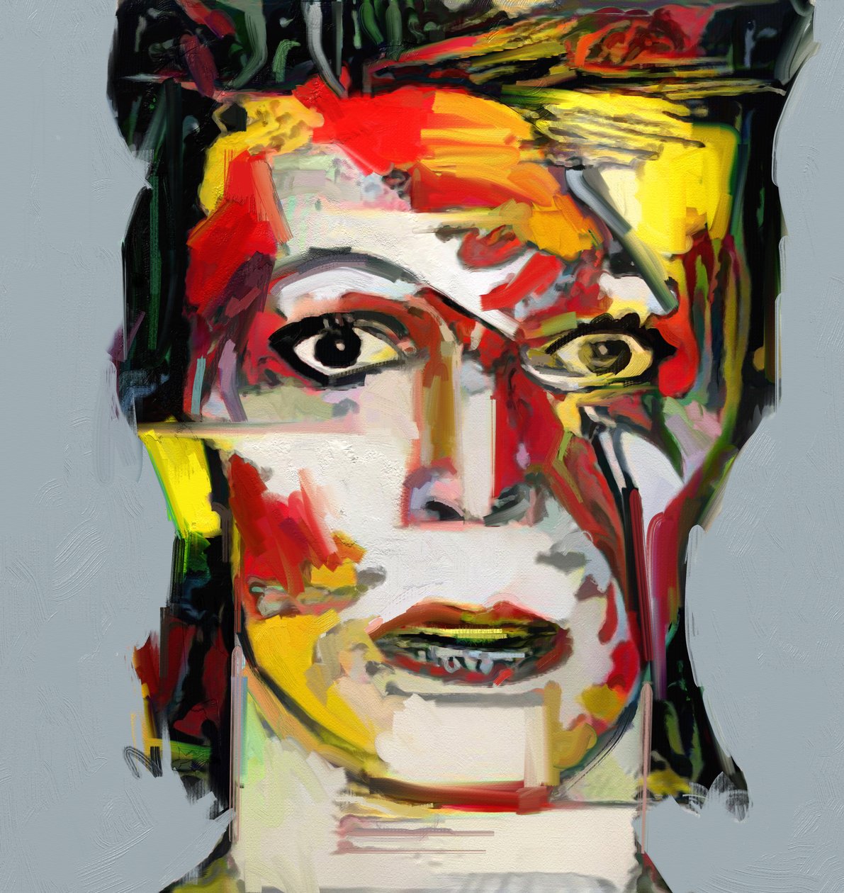 Picasso réimaginé - David Bowie 2 (peinture) - Mark Gordon