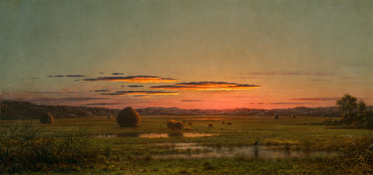 Coucher de soleil, vers 1880 - Martin Johnson Heade