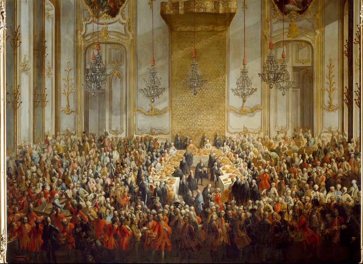 Banquet officiel organisé pour le mariage de la Princesse Isabelle de Parme avec l