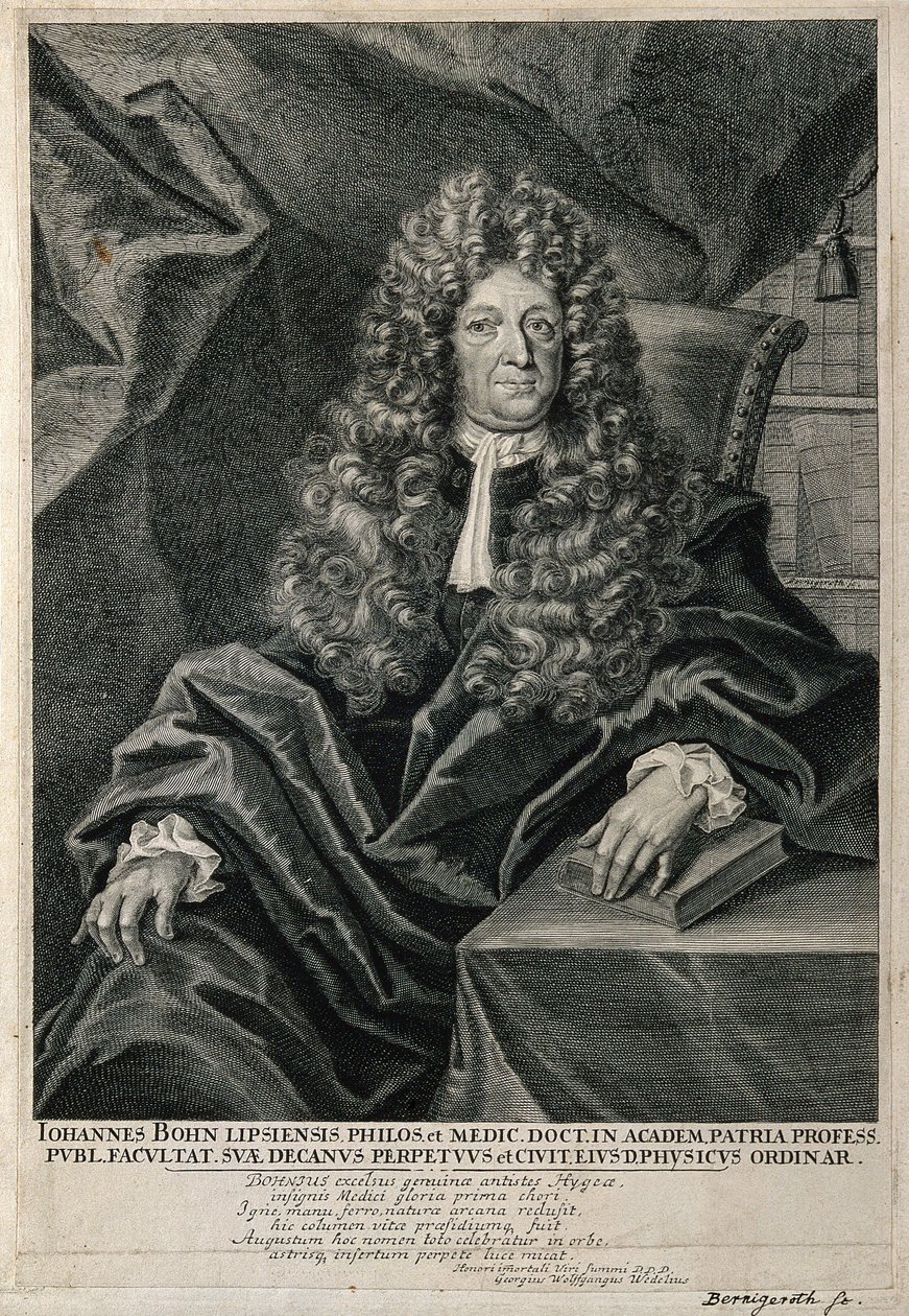 Johannes Bohn. Gravure au trait de M. Bernigeroth. - Martin Bernigeroth