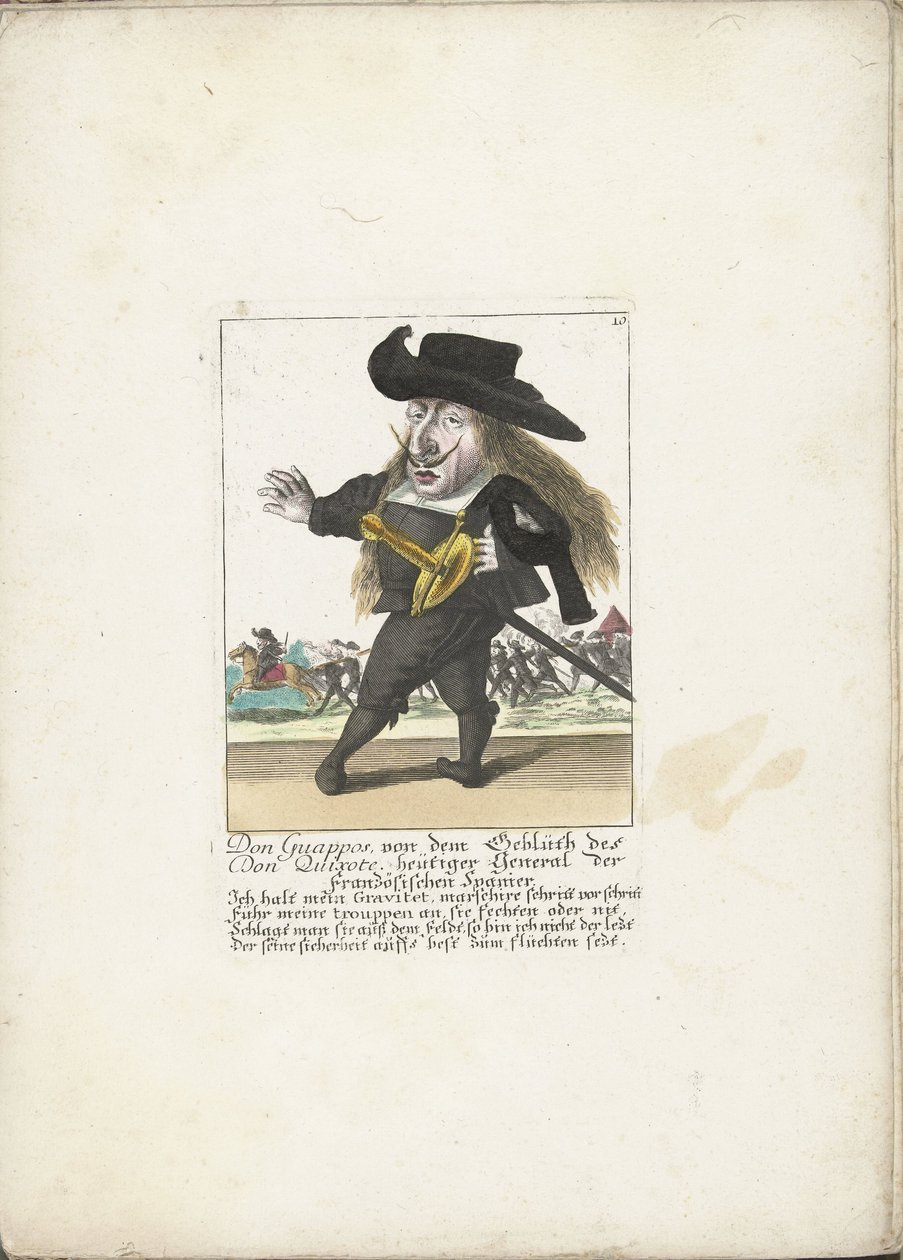 Le nain espagnol Don Guappos, ca. 1710 - Martin Engelbrecht (attributed to)