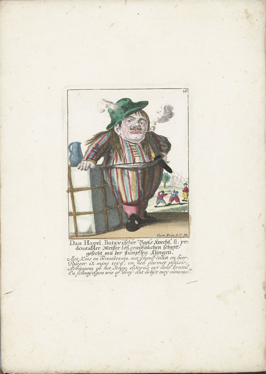 Le nain Dan Hagel en tant que mousse hollandais, vers 1710 - Martin Engelbrecht (attributed to)